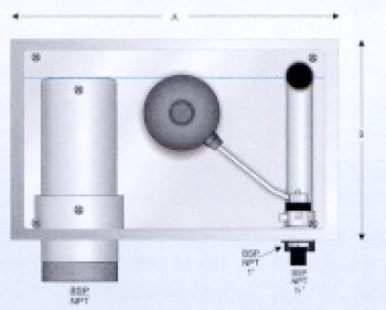 Zidna montaža prilagodljivog prelivnog odvoda / dopunjavanje vode I mehanički prelivni ventil DN 63