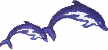 Mural DOLPHIN TWINS, zglob 2mm