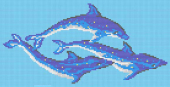 REVIGLASS MURAL TRIO DELFINES