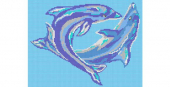 REVIGLASS MURAL DELFINES CRUZADOS