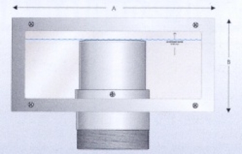 Zidna montaža prilagodljivog prelivnog odvoda DN 75
