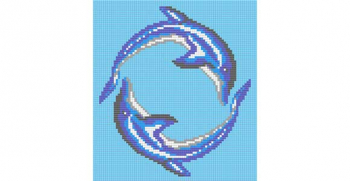 REVIGLASS MURAL DELFINES CIRCULO